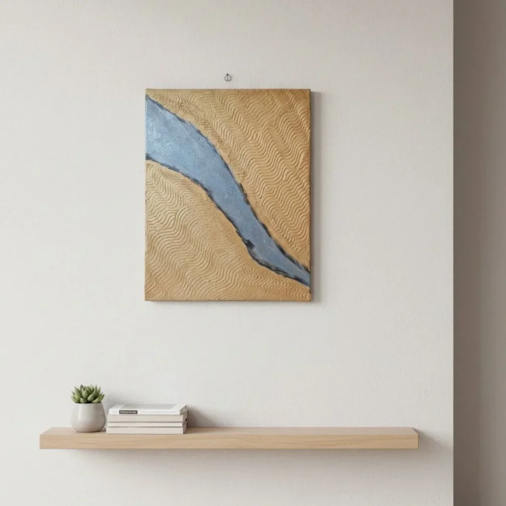 Minimalist Textured Wall Art | Neutral Modern Home Decor | Handmade Canvas